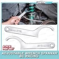 Universal Car Adjustable Hook Spanner C Shape Wrench BC Racing Coilover Nut Tool Groove Screw Ring S