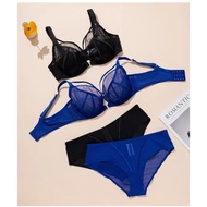 Plus Size Lingerie Set - Ultra-Thin Minimizer Bra with Underwire Support | Cup Sizes D-G | Band Size