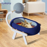 [Ababixa] Sisal Cat Bed, Cat Scratching Post, Wooden Cat Scratching Post with Scratching
