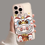 New Year Lion Dance Labubu Limited Casing For Samsung Galaxy S25 Ultra S25+ S24 FE 5G C55 A82 5G A81
