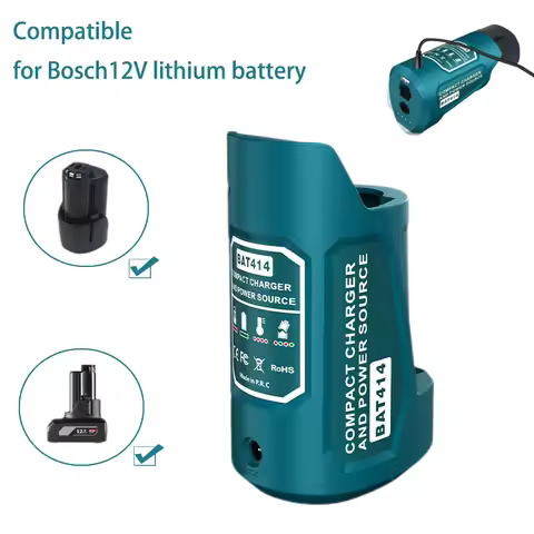 for Bosch 12V Battery Adapter Heated Jacket Adapter 12V USB Power Source Charger Converter Adapter R