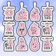 Hot Sale Pink Rabbit Customized Luggage Tag with Pictures Anti-Lost Pass Boarding Pass Suitcase Tag 