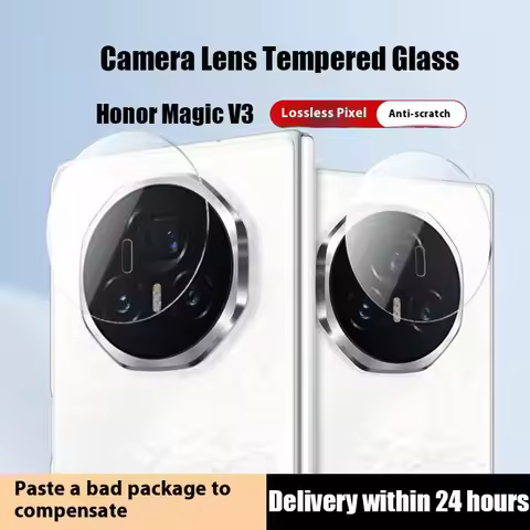 1-3PCS 3D Camera Lens Cover Case For Honor Magic V3 Back Clear Tempered Glass Camera Protector For H