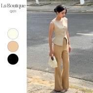 La Boutique Elegant Long Flared Women's Khaki Pants-Q011 Flared Pants Wide Leg Pants Women Long Pant
