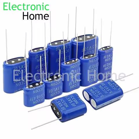 5PCS Farad Super Capacitor 5.5V 0.47F 1.0F 1.5F 2.0F 2.5F 5.0F 7.0F 10F Combination Module 5.5V1.0F 