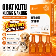 Fipronil Spot On 0.67ml Hugopet Flea Treatment for Cats & Dogs, Helps Fight Fleas and Mites, 3 Tubes