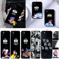 iPhone 11 12 13 Pro Max XR XS Max 12 13 Mini Q17 Anime Cartoon BTS KPOP Soft black phone case