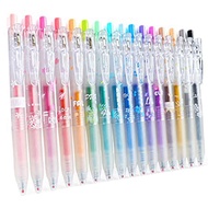 Glitter Gel Ink Pen 16 Assorted Color Retractable Gel Pen Set 0.7mm Fine Tip Colored Journaling Pen