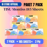 (7 Pack) MONTISS Facial Tissue - 185 Sheets Soft 2-Layer Facial Tissue