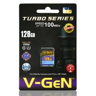 Memori kamera v-gen 128gb memory sd card camera 128 GB class 10 turbo vgen c10 original mmc sdhc v gen