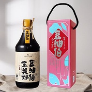 【豆油伯】金美好無添加糖釀造醬油500ml (黑豆醬油/禮盒)