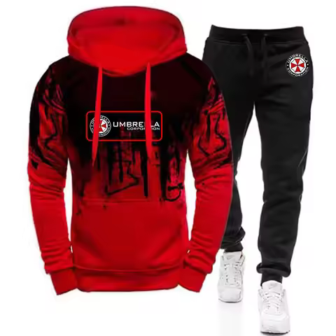 2025 Spring And Autumn Man's Umbrella Corporation Graphic Logo Print Hot Sales Hooded New Type Hoodi