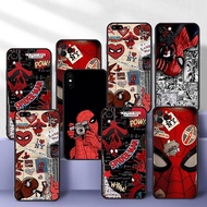 iPhone 7 Plus 8Plus 6S Plus 5 5S 6 6S 7 8 SE 2020 iPhone XS Max X XR spider man soft Black Phone Case