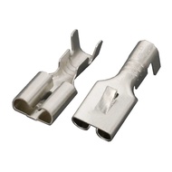 50 PCS 6.3 Series 0.4 Thic Brass Tinned Female Crimp Terminal Brass Wire Connector For Car Relay DJ6