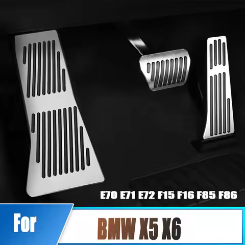 For BMW X5 X6 E70 E71 E72 F15 F16 F85 F86 Car Foot Pedal Kit Accelerator Brake Pedal Rest Pedals Int