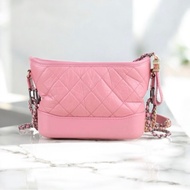 「JL精品代購」98新 Chanel 香奈兒粉流浪包