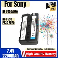 NP-F550/570 Battery 7.4V 2200mAh Rechargeable Batteries and Charger for Sony NP-F530 F330 F570 Camer