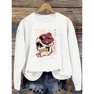 Autumn Winter Women's Printed Long-Sleeved Round Neck Sweatshirt | 87V