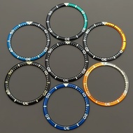 Mod 39mmx32.2mm NH35 Cases Bezel Insert Flat Resin Bezel Ring Fits 6105 6309 Turtle Watch Case NH35 