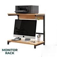 Shop2day Elevated Monitor Stand Printer Rack Computer Monitor Screen Shelf Raiser Desktop Organizer 