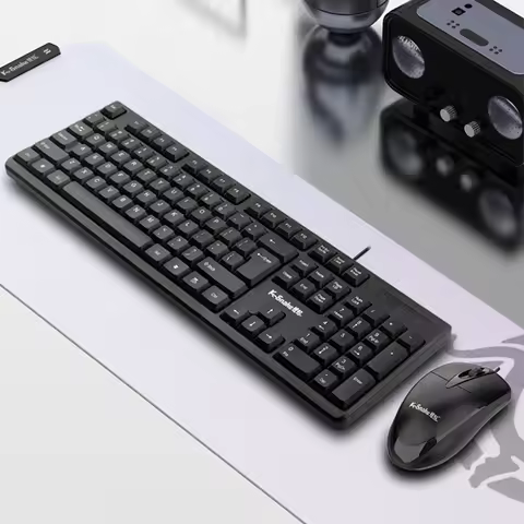 1Pcs Wired USB Keyboard And Mouse Set Suitable For Computer Laptop Business Office Game Keyboard And