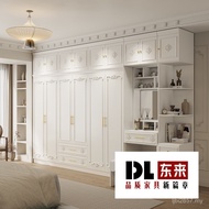 Combination Cabinet Side Cabinet Storage Wardrobe European Wooden Wardrobe Top Master Bedroom Large 