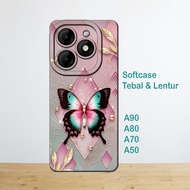 HP Case itel A90 - itel A80 - itel A70 - itel A50 - Silicone Casing cool black flexible materialhp