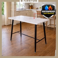 Wfurniture Super Top Island Table 95cm Restaurant High Bar Table Cafe Table Meja Makan Tinggi