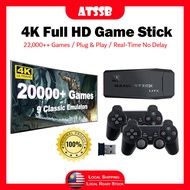 ATSSB HD Video Game Console 64G Built-in 10000 Games Retro handheld Game Stick Wireless Controller P