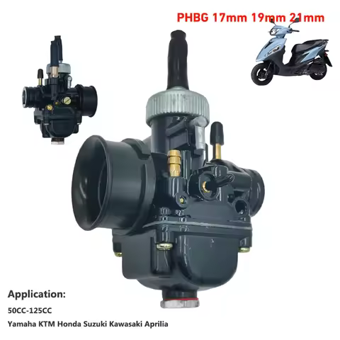 17mm 19mm 21mm Carburetor PHBG For Dellorto MJ50 DT50 DT50MX DT80 DT80MX TZR50 RD50 RD80 TZR50 TZR80