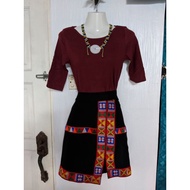 Skirt Tradisional Moden Sabah/Corak Dusun Kujau (tidak termasuk Sulaw dan Baju)
