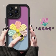 IPhone Case 11 12 13Pro Max Drop Resistant Soft IPhone 14 15Pro Max Colorful Flower Accessories IPhone X XR XS MAX 7 Plus 8 Plus 15Plus