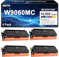 SRITE W9060MC W9061MC W9062MC W9063MC Toner Cartridge High Yield Replacement for HP W9060 W9060MC To