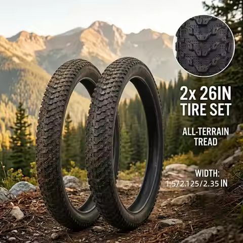 Pair 26x2.35 26x2.125 26x1.5 Bicycle Outer Tire 26er MTB Mountain Commuter Bike Tyre Durable Tread R