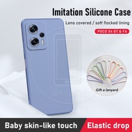 Xiaomi Poco X4 GT F4 PocoF4 PocoX4GT Casing Square Side Soft TPU Phone Case Cover