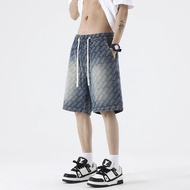 MOLAN Thiết kế dây rút quần short denim baggy giản dị của nam giới