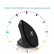 Left-Handed Ergonomic Vertical Wireless Mouse Rechargeable 2000 DPI Adjustable for PC Laptop Noteboo