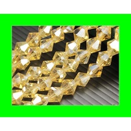1 String Czech Crystal Beads Bicone 8 mm Light Yellow (KRISTAL-073) TDD