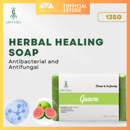 Maximo Trading Greenika Organic Herbal Soap Guava Extract Soap (Heals Wounds Fast, Anti-Wrinkle, Ant