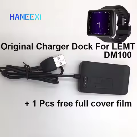 dm100 smart watch charging dock SIM metal cover part charger cable for LEMT smartwatch charging Cabl