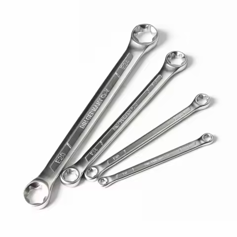 1Pcs Star Double-ended Hexagon Socket E-Torx Box Ring Wrench Spanner E-type Tools E6-E8-E10-E12-E14-