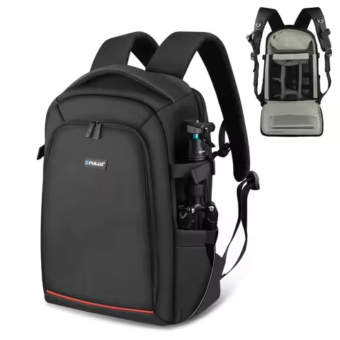 PULUZ Outdoor Dual Shoulders Backpack Handheld PTZ Stabilizer Camera Bag with Rain Cover for Digital