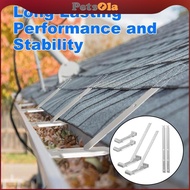 [PETSOLA] 5" Aluminum Gutter Hanger, Gutter Support Solution, Mounting Without Eaves