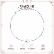 FANCIME "Made With Love" Platinum Pt950 Minimalist Hollow Heart Bracelet for Women