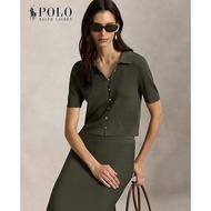 Polo Ralph Lauren Women Polo-Collar Short-Sleeve Cardigan [Sale]