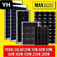 MAXSON SOLAR PANEL MAXSON 20W, 30W, 50W, 100W PAGAR ELEKTRIK