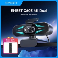 EMEET C60E 4K Dual Webcam Ultra HD 4K, Auto-focus, Indicator light, Suitable for Game streaming, for