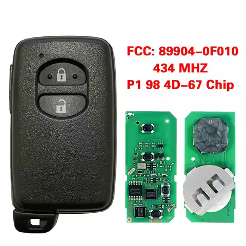 CN007195 Aftermarket 2 Buttons Smart Key Fob B75EA 89904-0F010 433MHz FSK F433 4D Chip Remote For To