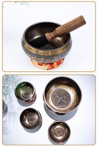 10.5CM 尼泊爾手工 铜磬 頌缽 經紋款 铜磬 頌缽 經紋款 送墊圈 送皮棒 尼泊爾手工佛音碗 瑜珈冥想佛音缽銅磬 西藏頌缽唱歌碗 尼泊爾手工製作  產地: 尼泊爾 Nepal 經紋+佛像 HAN