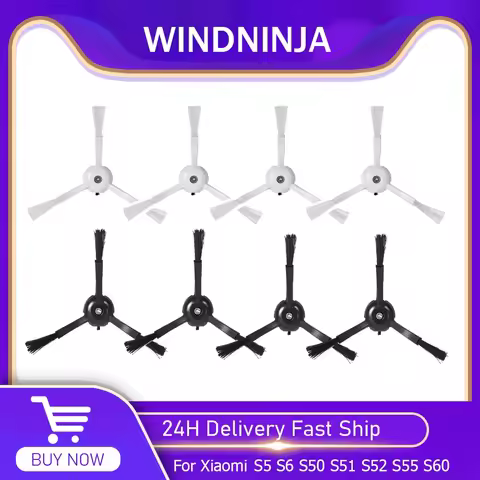 Side Brush For Xiaomi 1S Roborock S6 S60 S6 Pure S6 MaxV S50 S51 S55 S5 Max E25 E35 Q5 Pro/ Q5 Pro+/